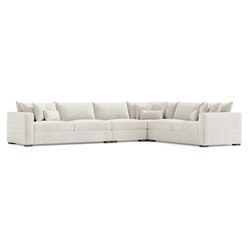 Helena Portobello Sectional Wood Foot