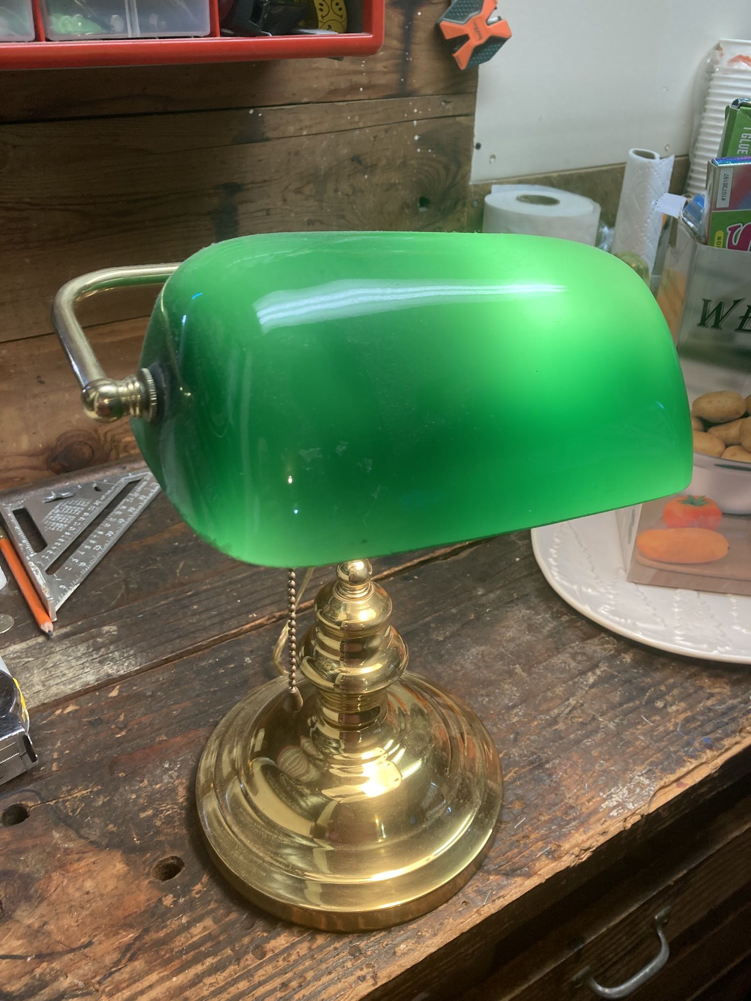 Lite source Antique Banker Desk lamp Glass