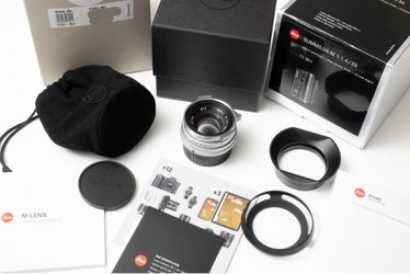 Leica 35mm 1.4 Summilux Steel Rim Reissue Warranty Complete Set