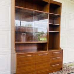 Vintage MCM Teak Bookshelf Wall Unit