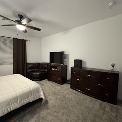 King Size Bedroom Set – Mattress + Nightstands + Ashley Furniture Consoles – Great Condition!