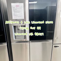 LG Side By Side Refrige With Instaview And Craft Ice Maker Unused 