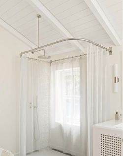 Shower curtain rod gold