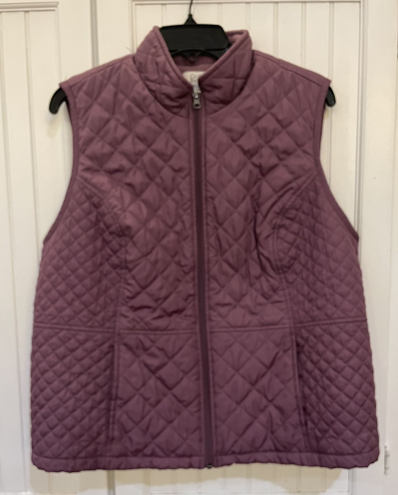 Croft & Barrow Quilted Vest - Mauve Size PXL