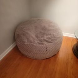 Large 6 Ft Lounge Company Foam Bag Chair With Washable Cover.