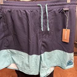 New Patagonia Board Shorts Hydro Series Blue Green Men's Large