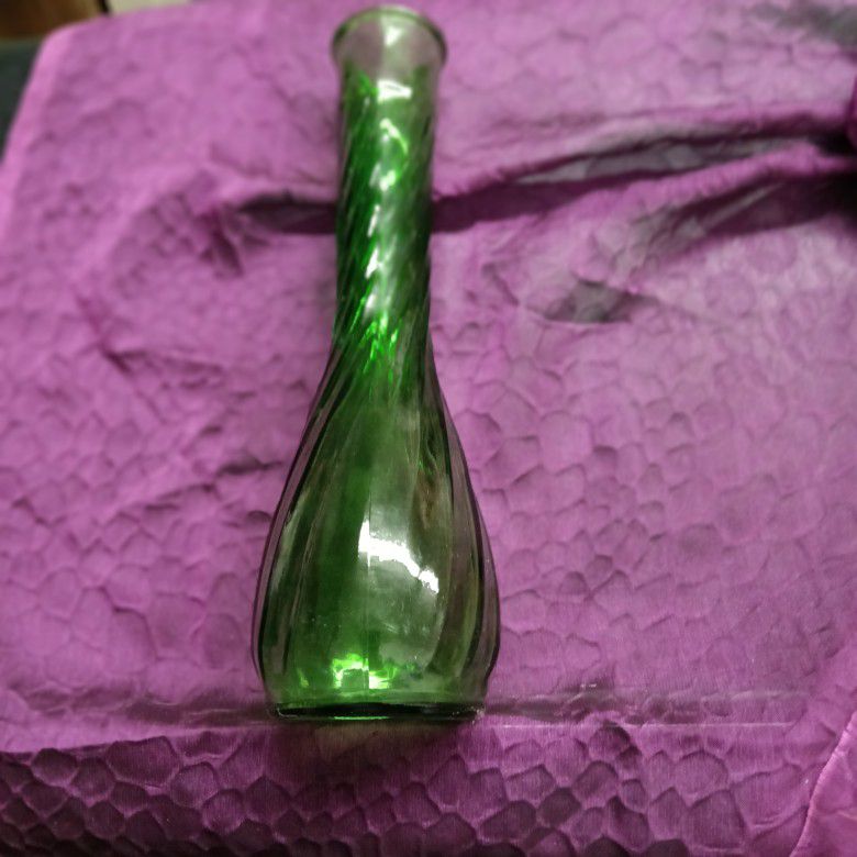 Green Hoosier Vase Made In USA