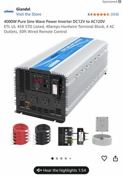 Giandel 4000W Pure Sine Wave Power Inverter