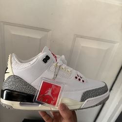 Jordan 3  cement size 8.5 worn a few times