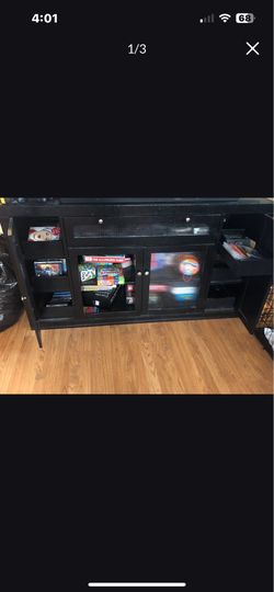 Black TV stand