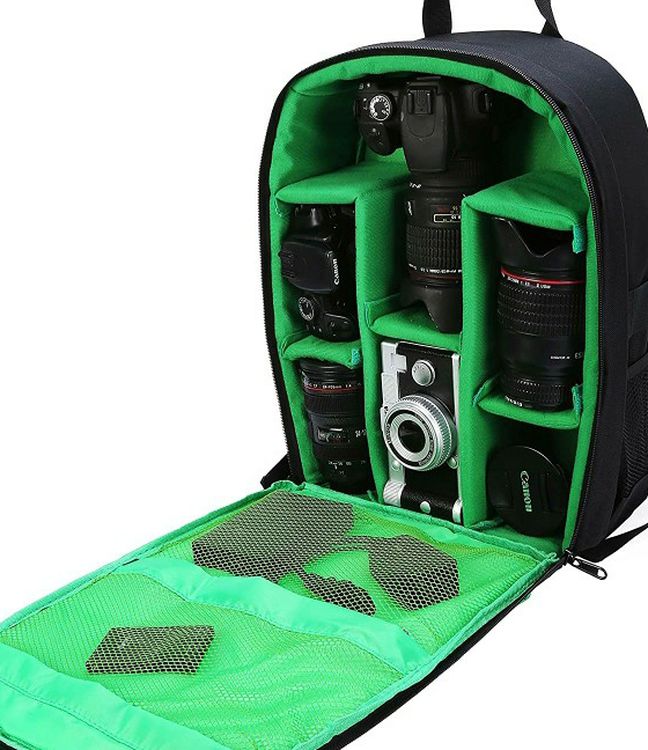 Camera Bag Backpack with Rain Cover / Tripod Belt for DSLR SLR Cameras (Nikon, Canon, Sony, Fuji, Panasonic etc) Lenses, Tripod and Accessories