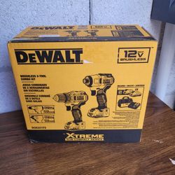 New DEWALT XTREME 12V MAX Brushless/Cordless Drill & Impact Driver Kit DCK221F2
