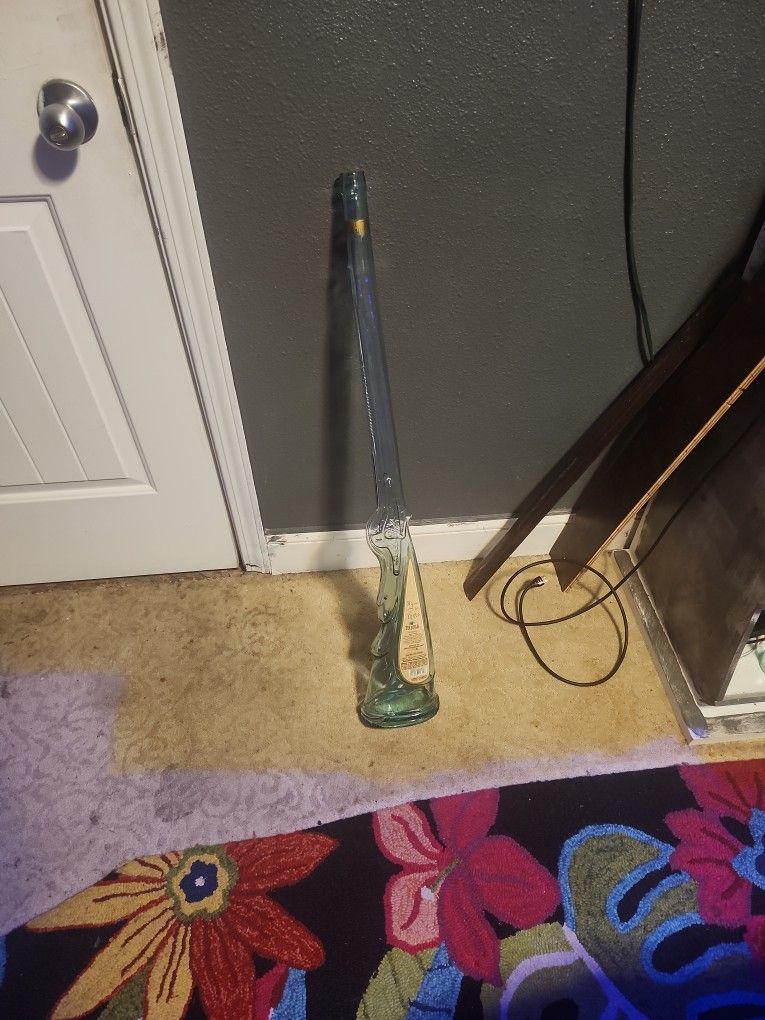 Old Musket Bottle 35 Inches Tall Beautiful Bottle Very Thick Glass