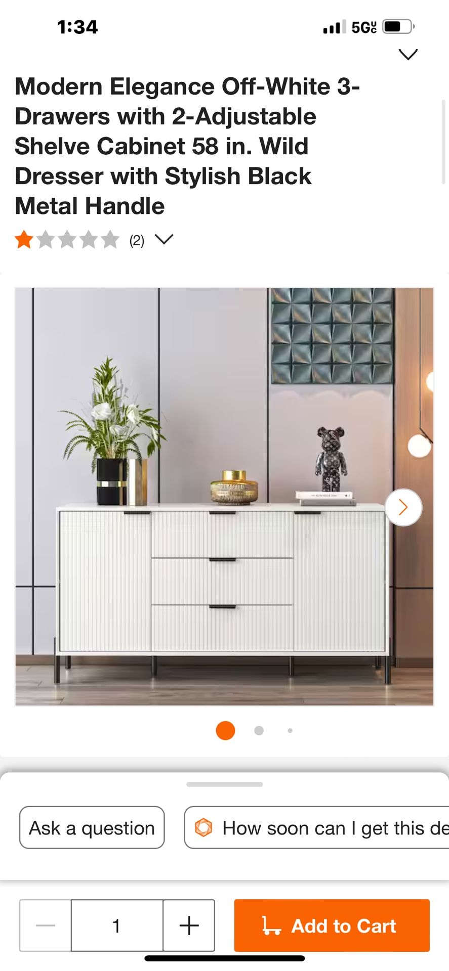 DRESSER NEW IN BOX OR CONSOLE TABLE