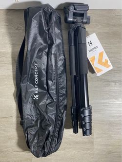 K&F CONCEPT 75" Compact Aluminum Travel Camera Tripod Lightweight Portable Outdoor, DSLR Camera Phone Video Recording, Cellphone Clip for Live Streami