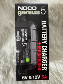 NOCO GENIUS5: 5A 6V/12V Smart Battery Charger-Automatic Maintainer Trickle Charger & Desulfator
