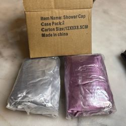 Shower Cap 2 PCS Waterproof Shower Caps for Women, Extra Large Shower Cap, Reusable Super Large Bath Caps Hair Cap for Long Thick Curly Hair, Locs, Tw