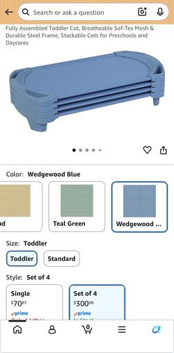 Toddler daycare cots