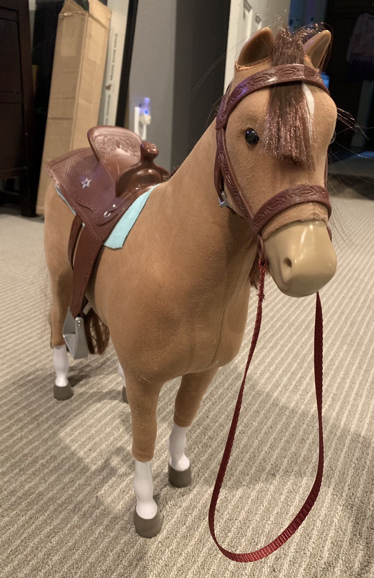 American Girl Doll Horse With Saddle