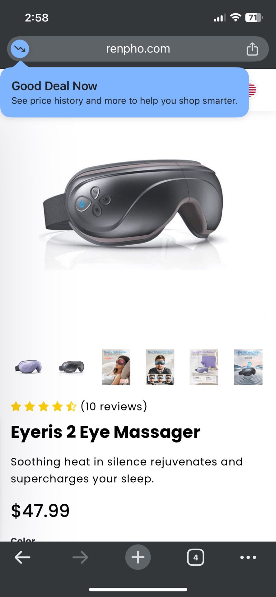 Eyeris 2 eye massager