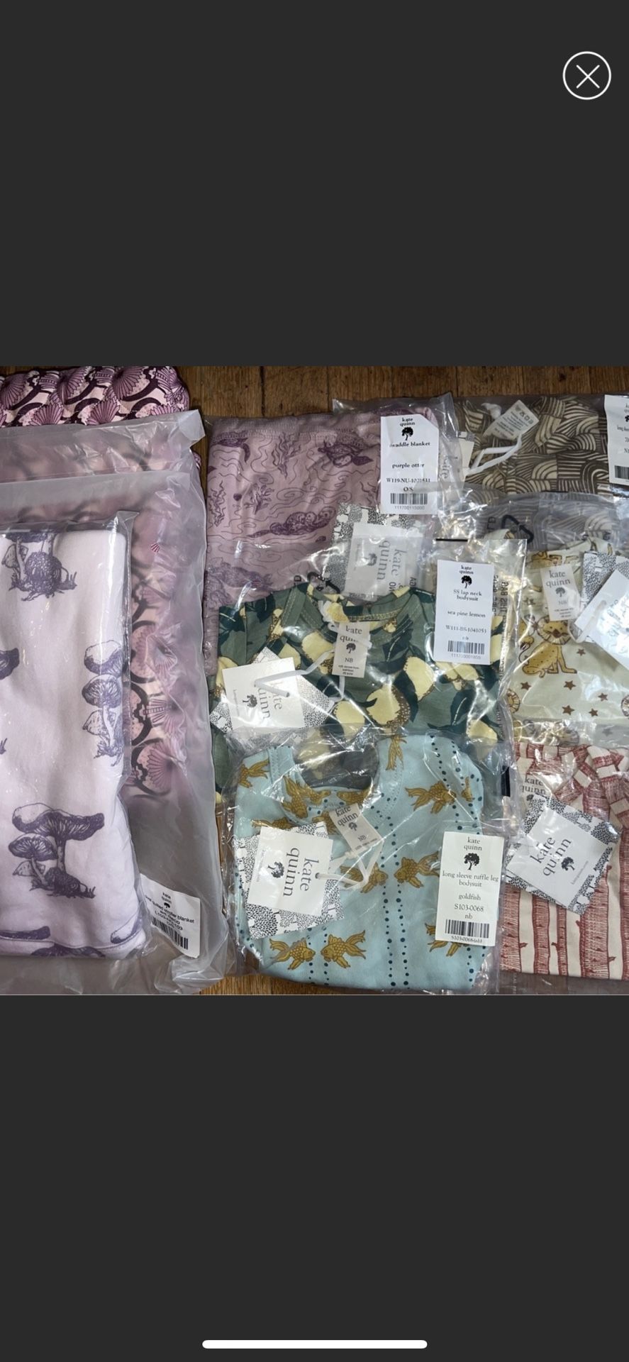 9 piece baby girl frills girly shower bundle gift Kate Quinn organic bamboo