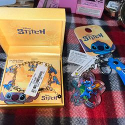 Stitch Bracelet & Keychain 
