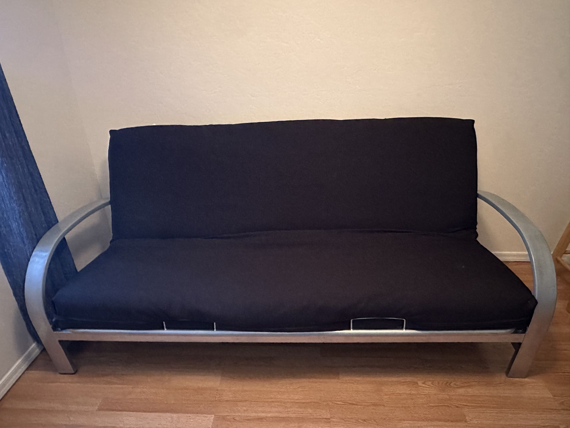 Black Futon Foldable Bed Sofa Couch / Full/Double
