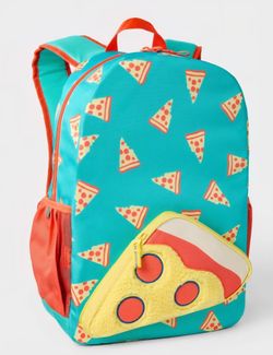 Cat And Jack Novelty 17" Pizza Backpack Brand New With Tags School Food Yummy