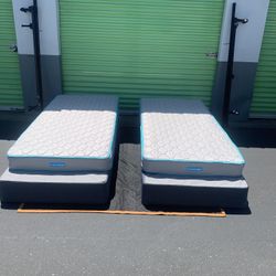 2 XL TWIN BEDS AND FRAMES