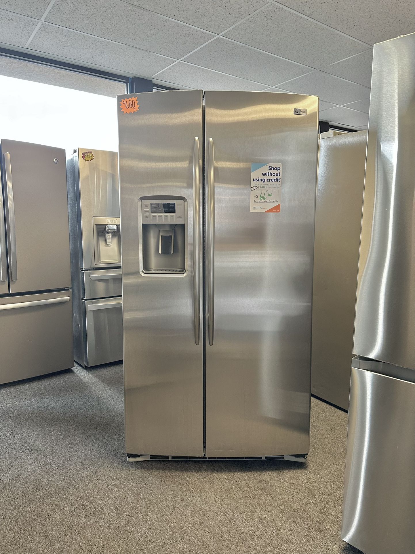 Stainless Steel GE Refrigerator