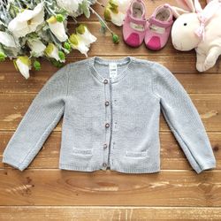 24MOS GRAY KNITTED CARDIGAN SWEATER