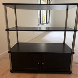 Multi purpose three shelf stand