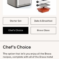 Brava 10-In-1 Touchscreen Countertop Smart Oven - Chefs Choice Set