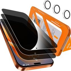 3 Pack Privacy Screen Protector for iPhone 17 Pro Max + 1 Set Camera Lens Protector