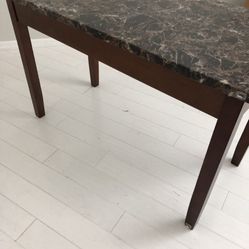 Granite top console table in brown 