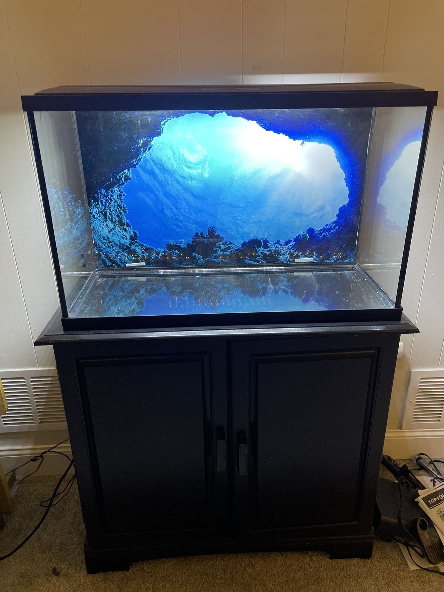Top Fin 29 Gallon Aquarium Kit & Aquarium Stand