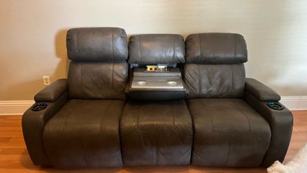 Grey recliner couch