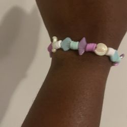 Pastel Beaded Bracelet | Cute Handmade Stretch Bracelet | Kids & Teens Jewelry