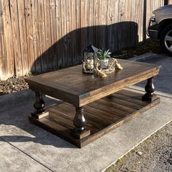 Custom coffee table farmhouse Wood  Modern Rustic Center Oval Set End Table Side Table  Storage Monastery Set Chest  Restoration hardware Carpenter