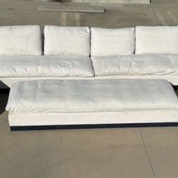 2 Custom White Cloud-Style Sectionals + Ottomans, MUST GO BY FEB 1, OBO