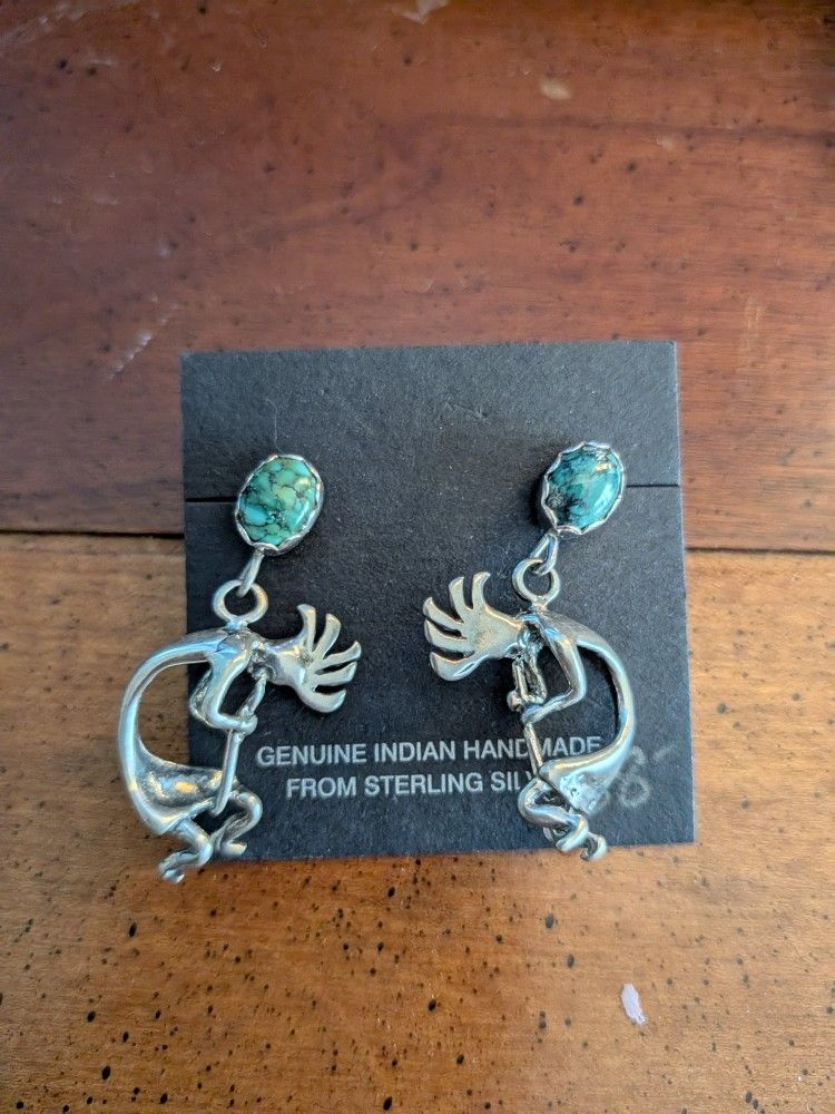 Genuine Indian Handmade Sterling Silver/Turquoise 