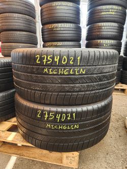 275 40ZR 21 MICHELIN PILOT SPORT TIRES 2754021 USED TIRES (PAIR) MOUNT BALANCE INCLUDED