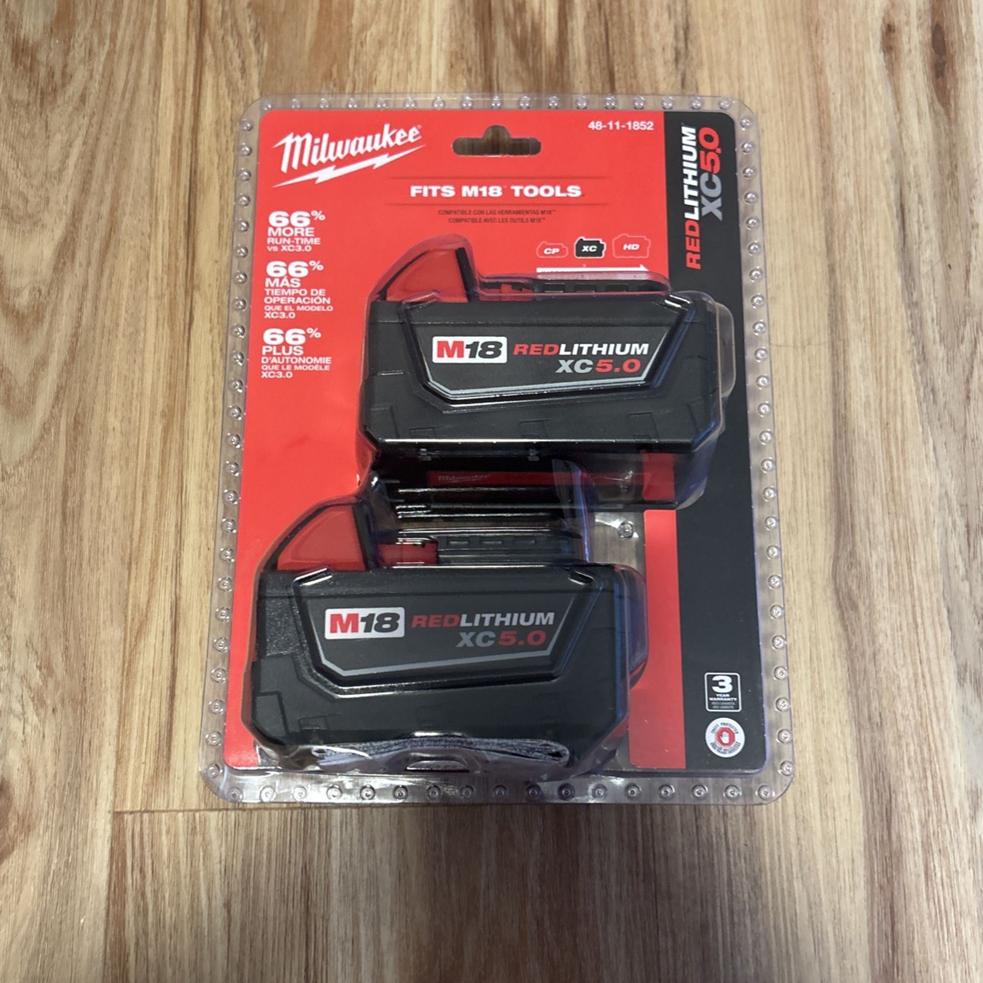 Milwaukee M18 XC5.0 Twin Battery Pack $150 OBO