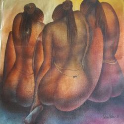 Tataa Nshue - Sand & Acrylic paint