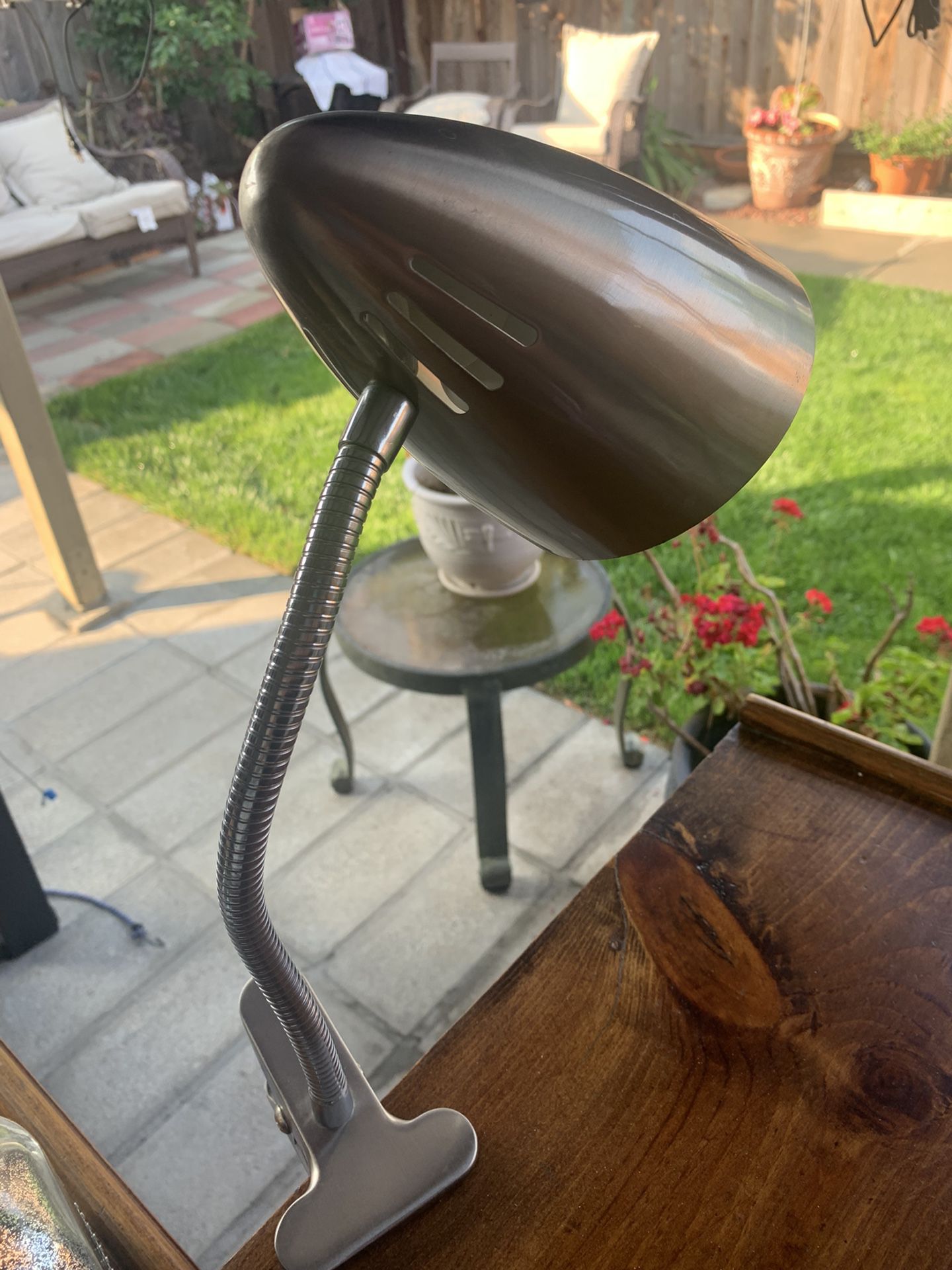 Stainless steel clip On desk lamp