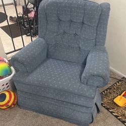 Blue reclining chair