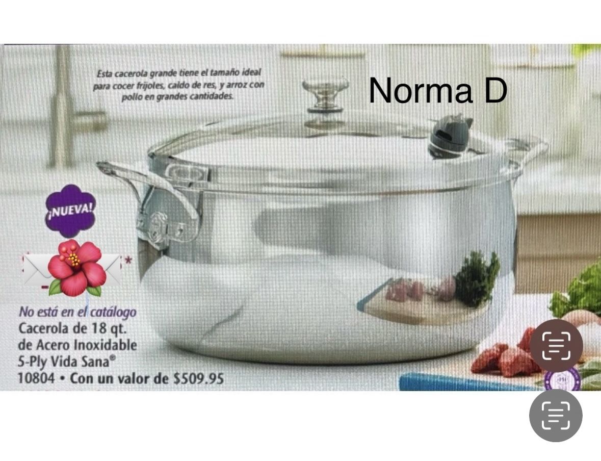 Olla De 18 Qts Vida Sana 5 Ply Nueva En Su Caja ๐บ Princess House ๐บ