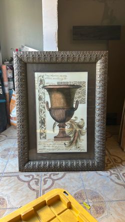 Framed Classical Urn Wall Art Print