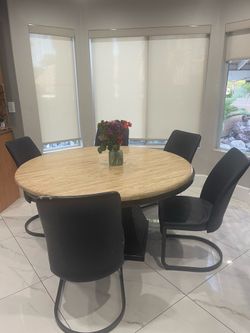 Dining table with 5 chairs