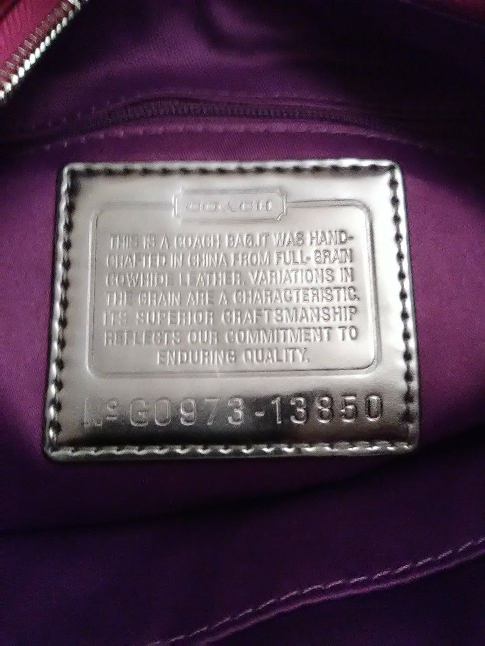 Coach small leather handbag-No.G0973-13850